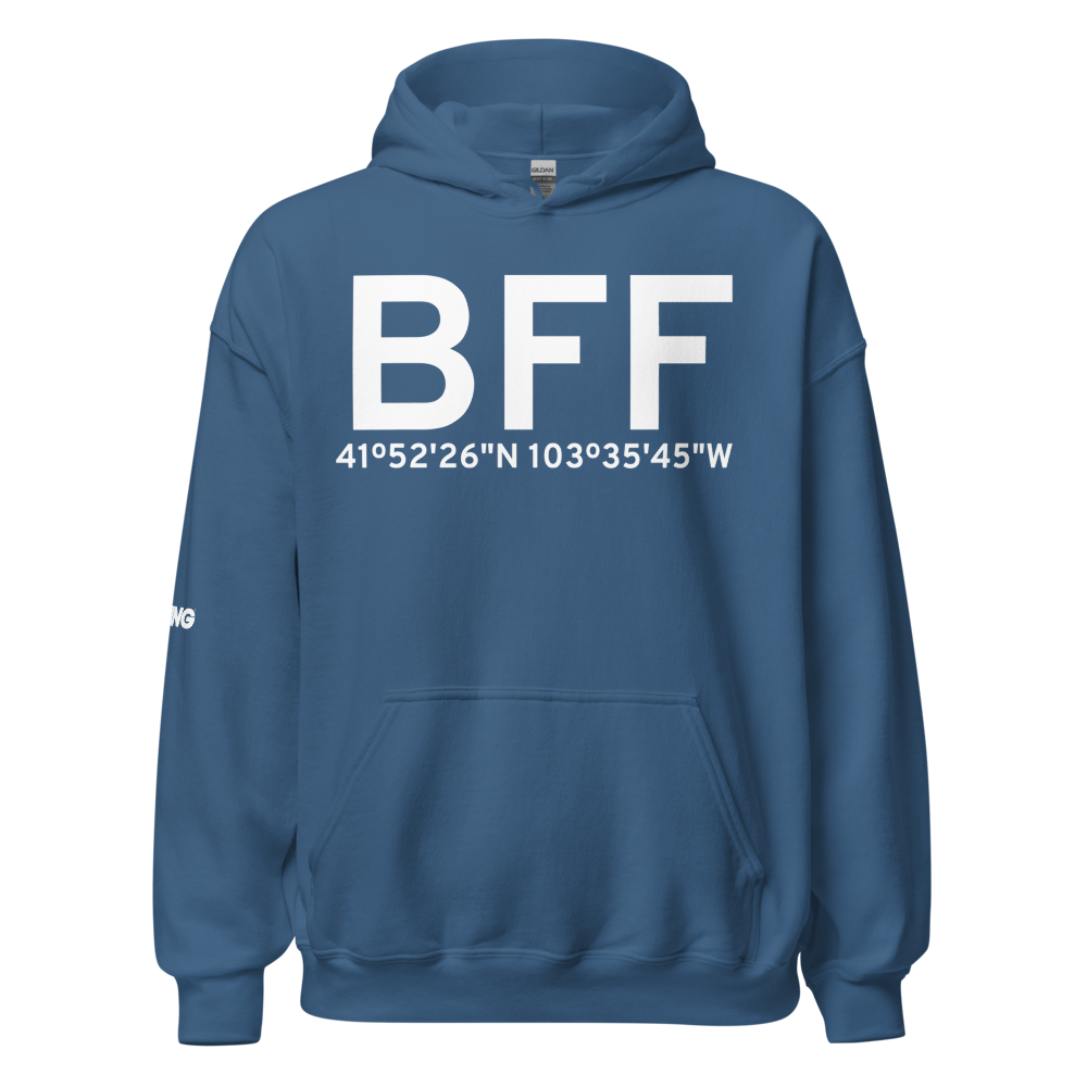 Scottsbluff (KBFF) Airport Hoodie Sweatshirt 