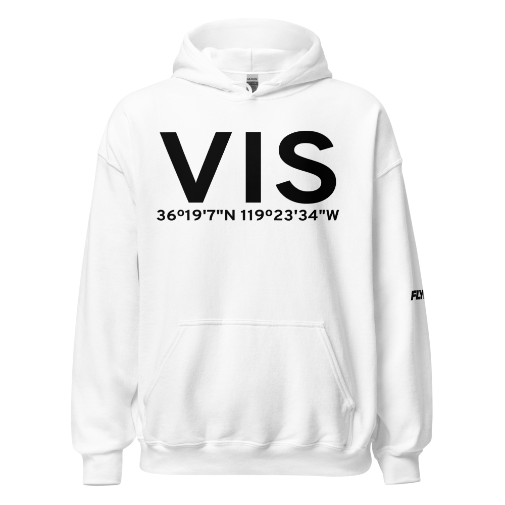 Visalia (KVIS) Airport Hoodie Sweatshirt 