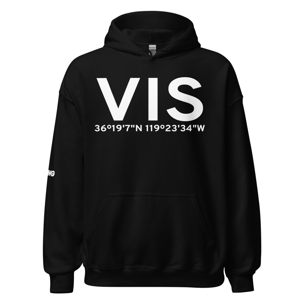Visalia (KVIS) Airport Hoodie Sweatshirt 