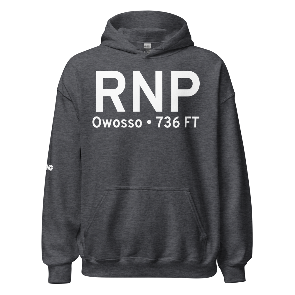 Owosso (KRNP) Airport Hoodie Sweatshirt 