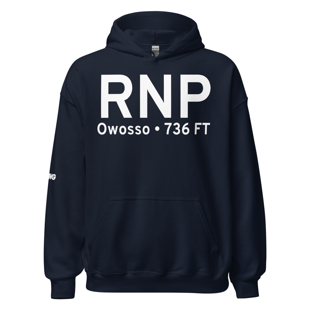 Owosso (KRNP) Airport Hoodie Sweatshirt 