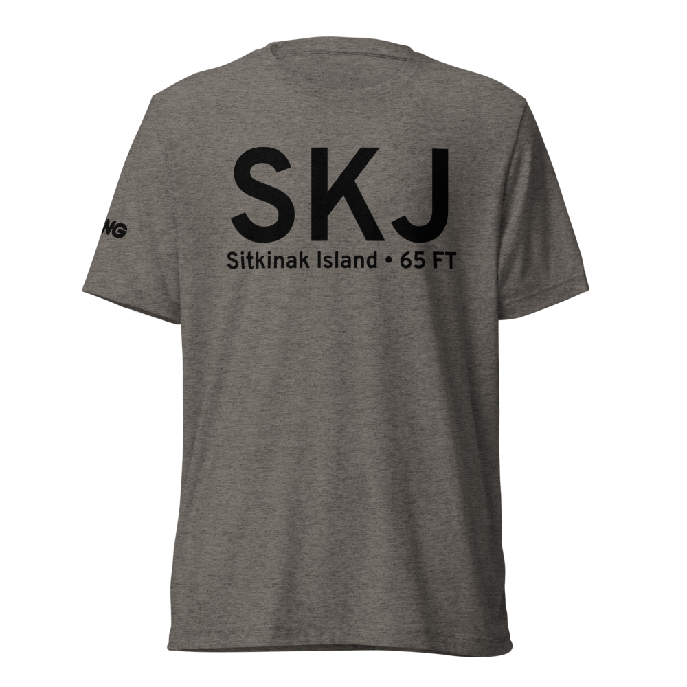 Sitkinak Island (SKJ) Airport Tri-blend T-Shirt 