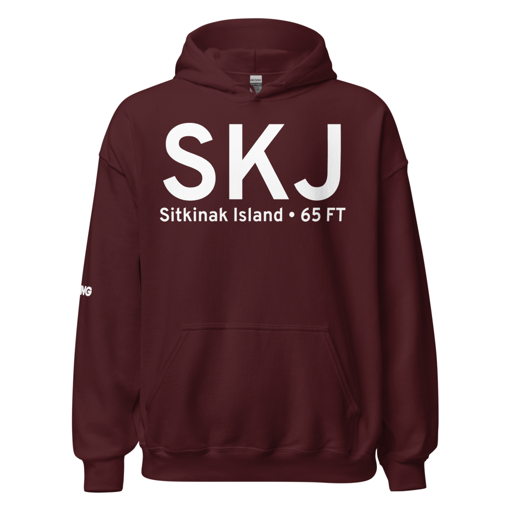 Sitkinak Island (SKJ) Airport Hoodie Sweatshirt 