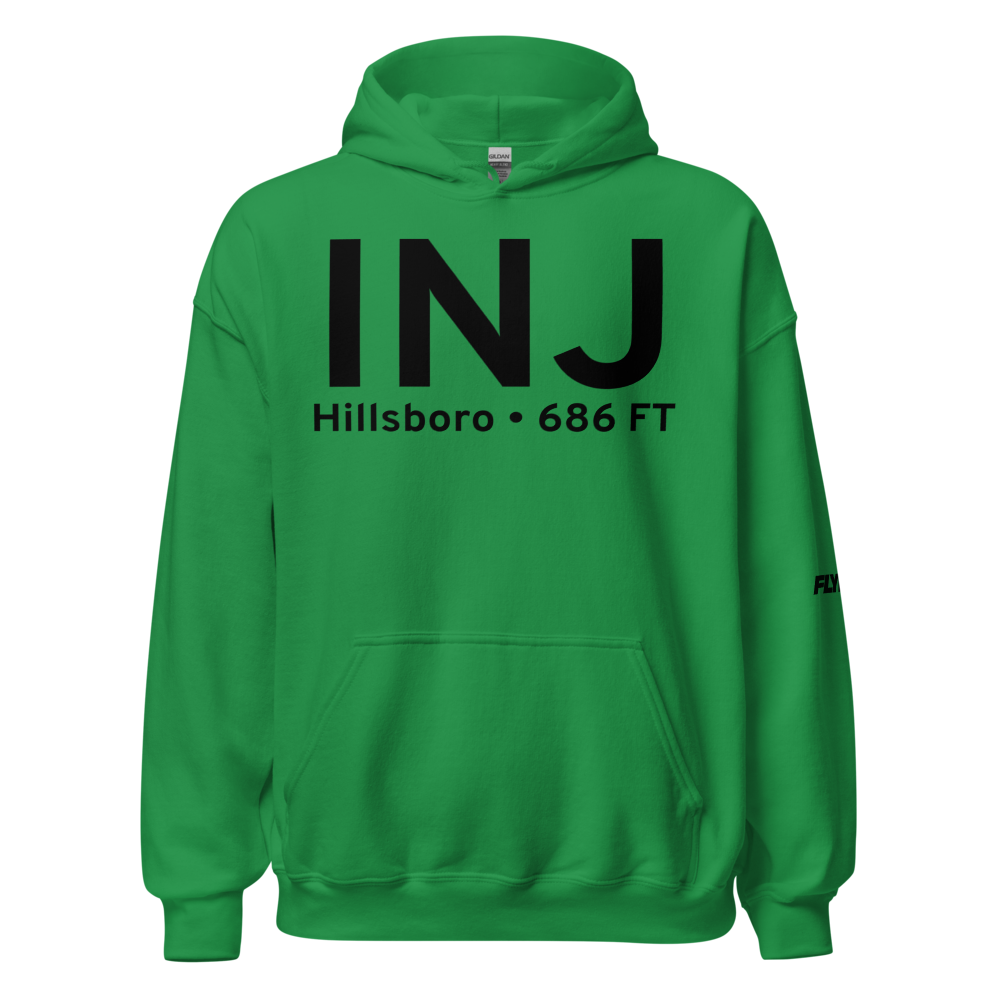 Hillsboro (KINJ) Airport Hoodie Sweatshirt 