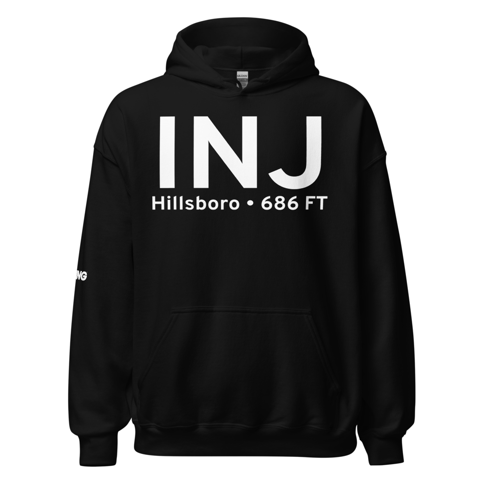 Hillsboro (KINJ) Airport Hoodie Sweatshirt 