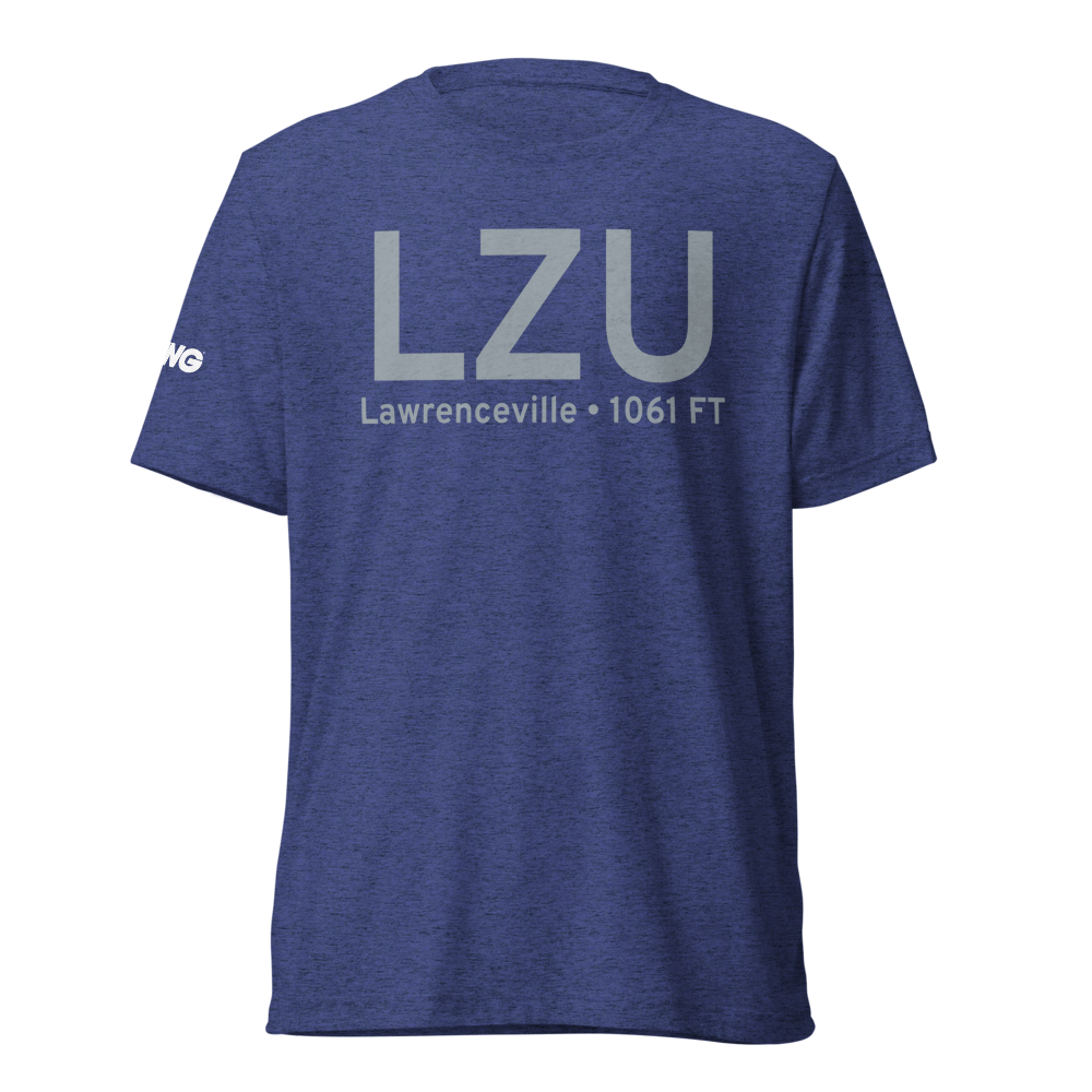 Lawrenceville (KLZU) Airport Tri-blend T-Shirt 