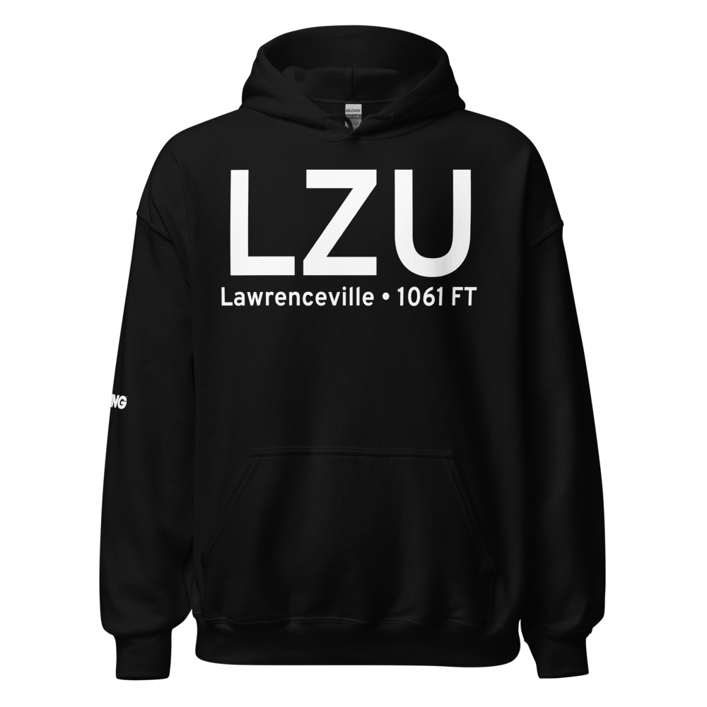 Lawrenceville (KLZU) Airport Hoodie Sweatshirt 