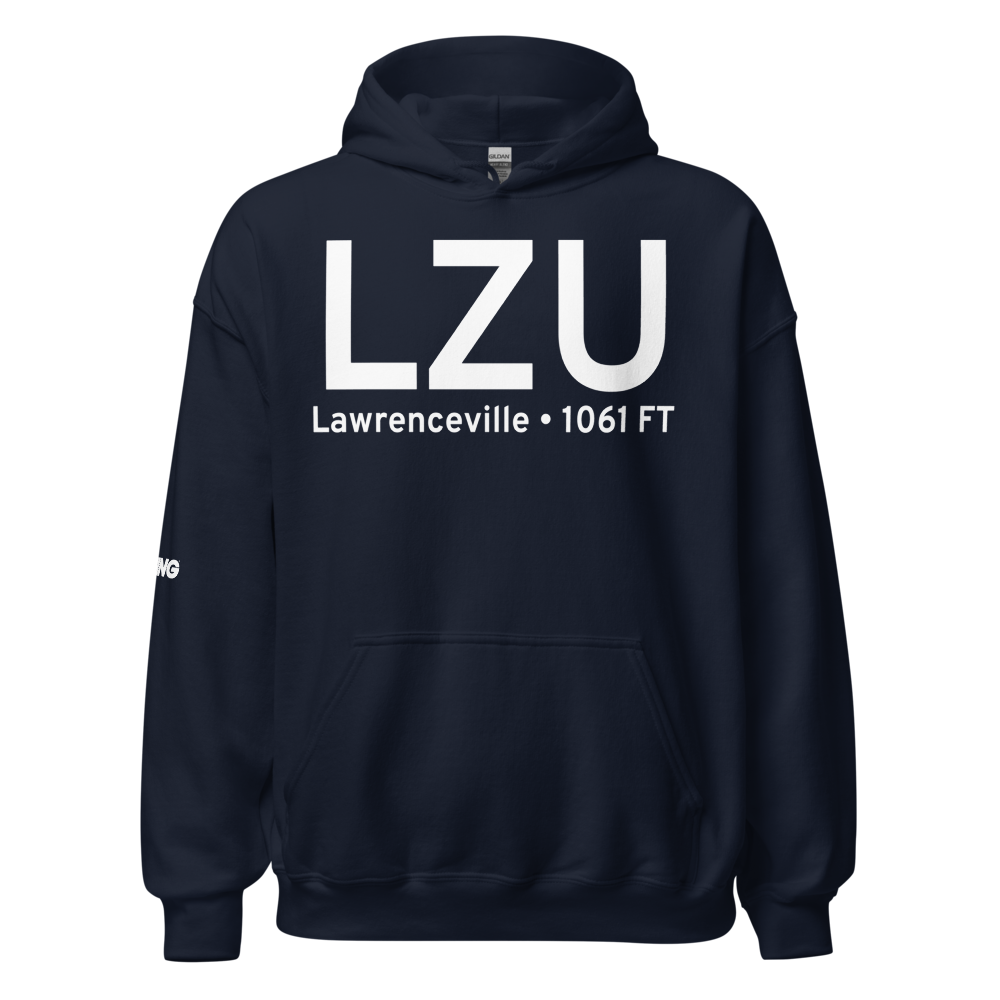 Lawrenceville (KLZU) Airport Hoodie Sweatshirt 