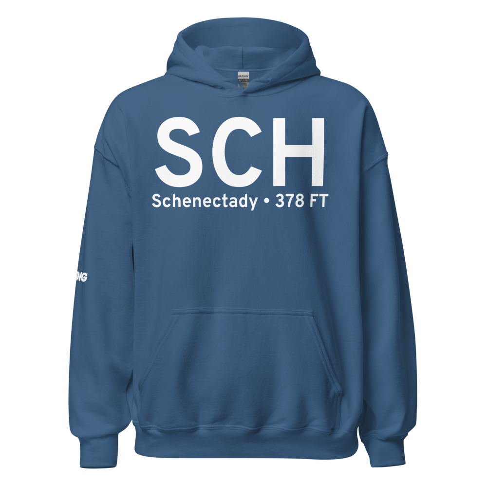 Schenectady (KSCH) Airport Hoodie Sweatshirt 