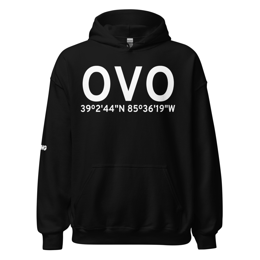 North Vernon (KOVO) Airport Hoodie Sweatshirt 