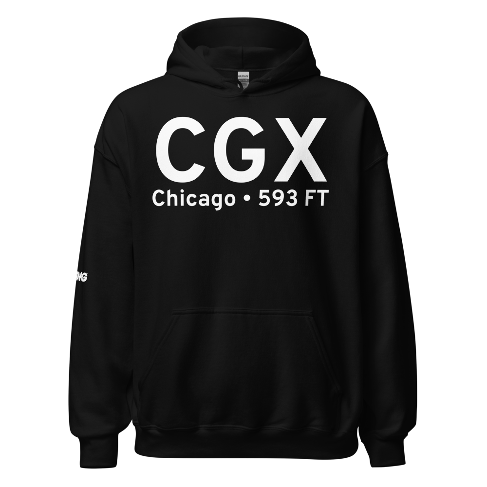 Chicago (KCGX) Airport Hoodie Sweatshirt 