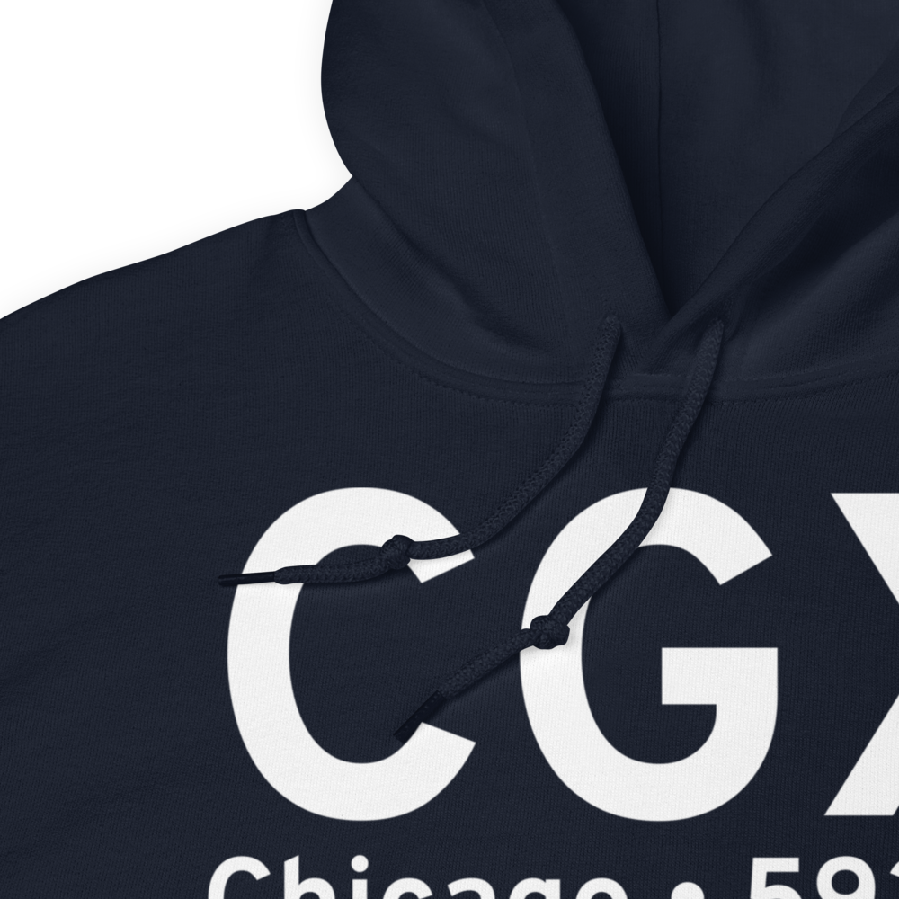 Chicago (KCGX) Airport Hoodie Sweatshirt 