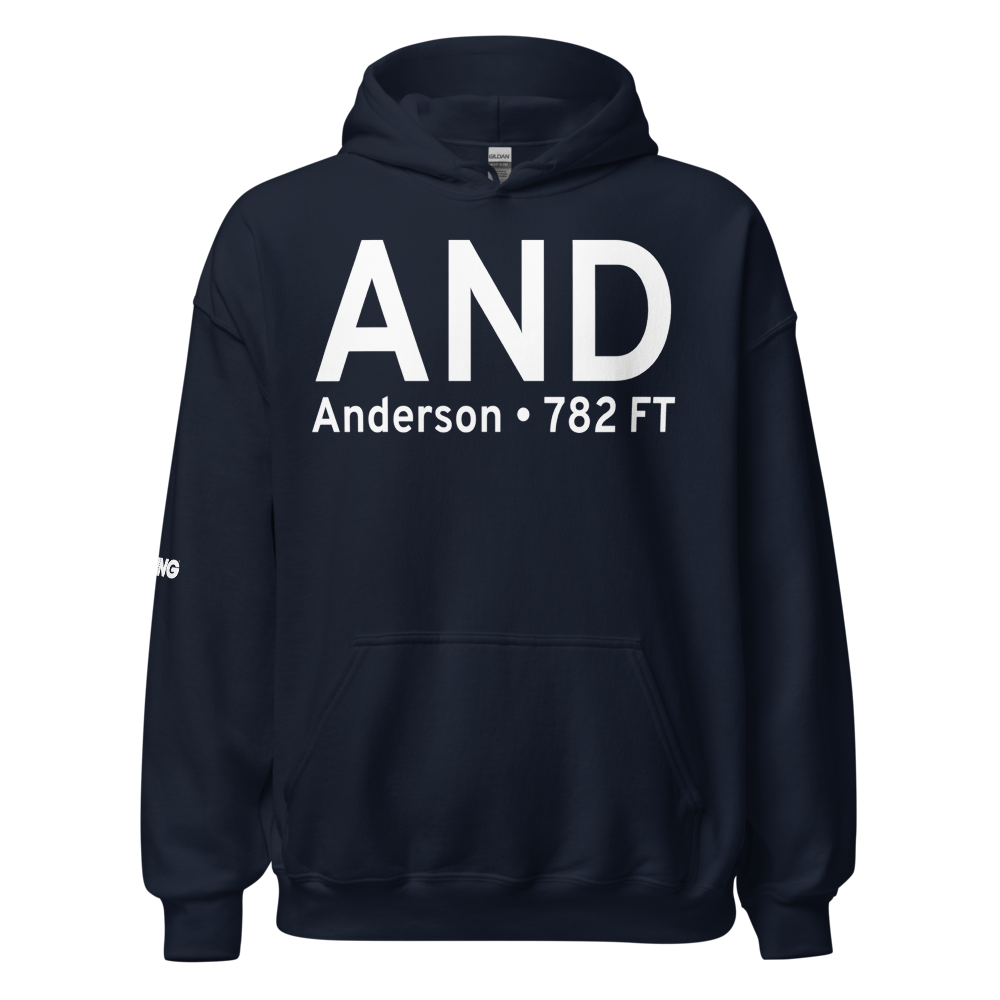 Anderson (KAND) Airport Hoodie Sweatshirt 