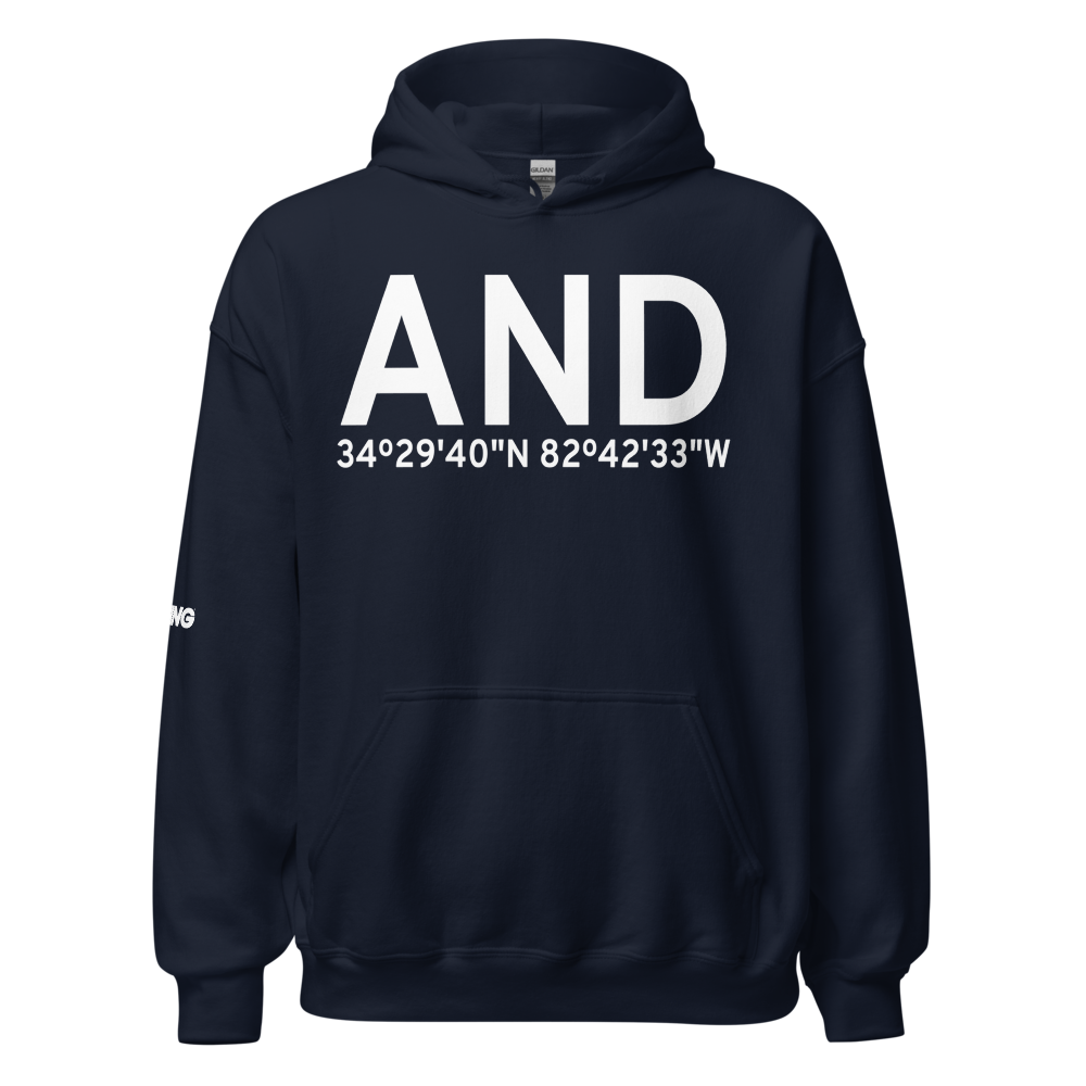 Anderson (KAND) Airport Hoodie Sweatshirt 