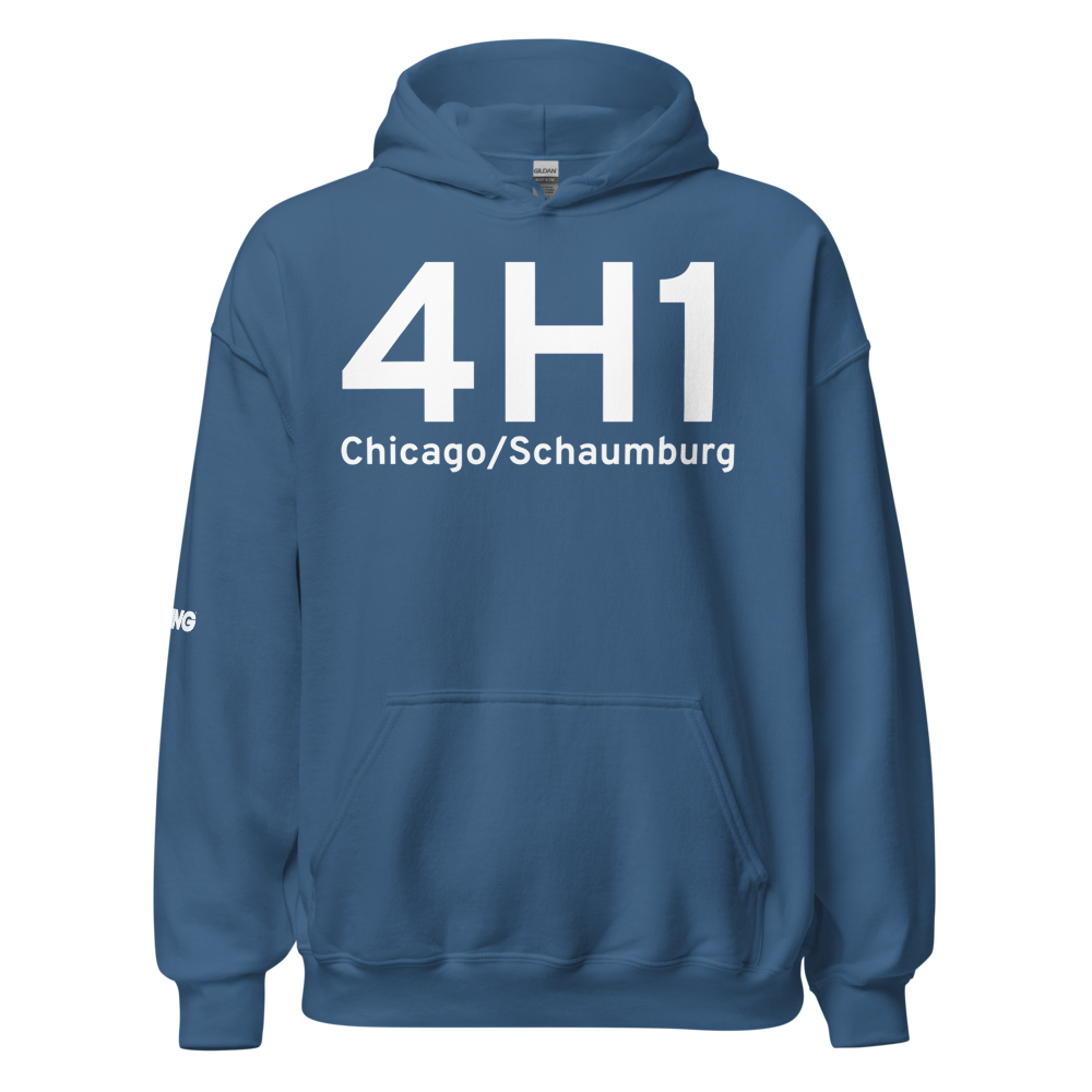 Chicago/Schaumburg (4H1) Airport Hoodie Sweatshirt 