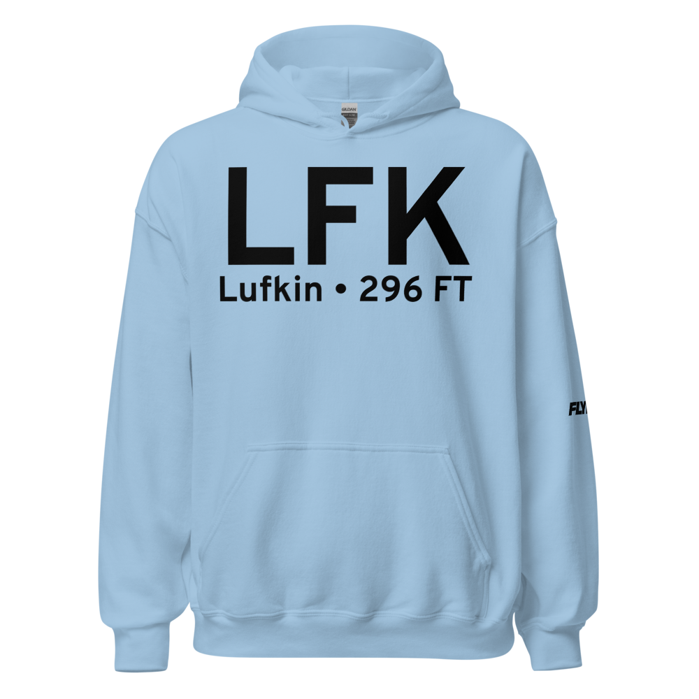 Lufkin (KLFK) Airport Hoodie Sweatshirt 