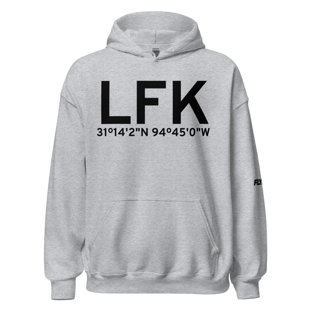 Lufkin (KLFK) Airport Hoodie Sweatshirt 