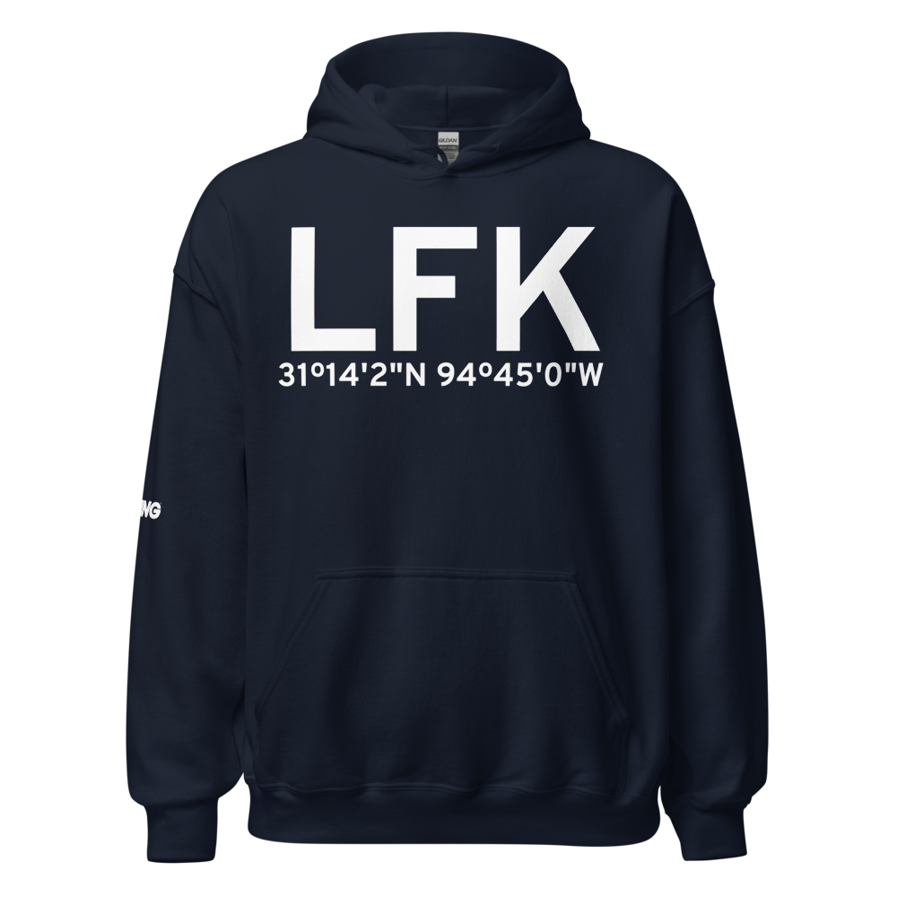 Lufkin (KLFK) Airport Hoodie Sweatshirt 