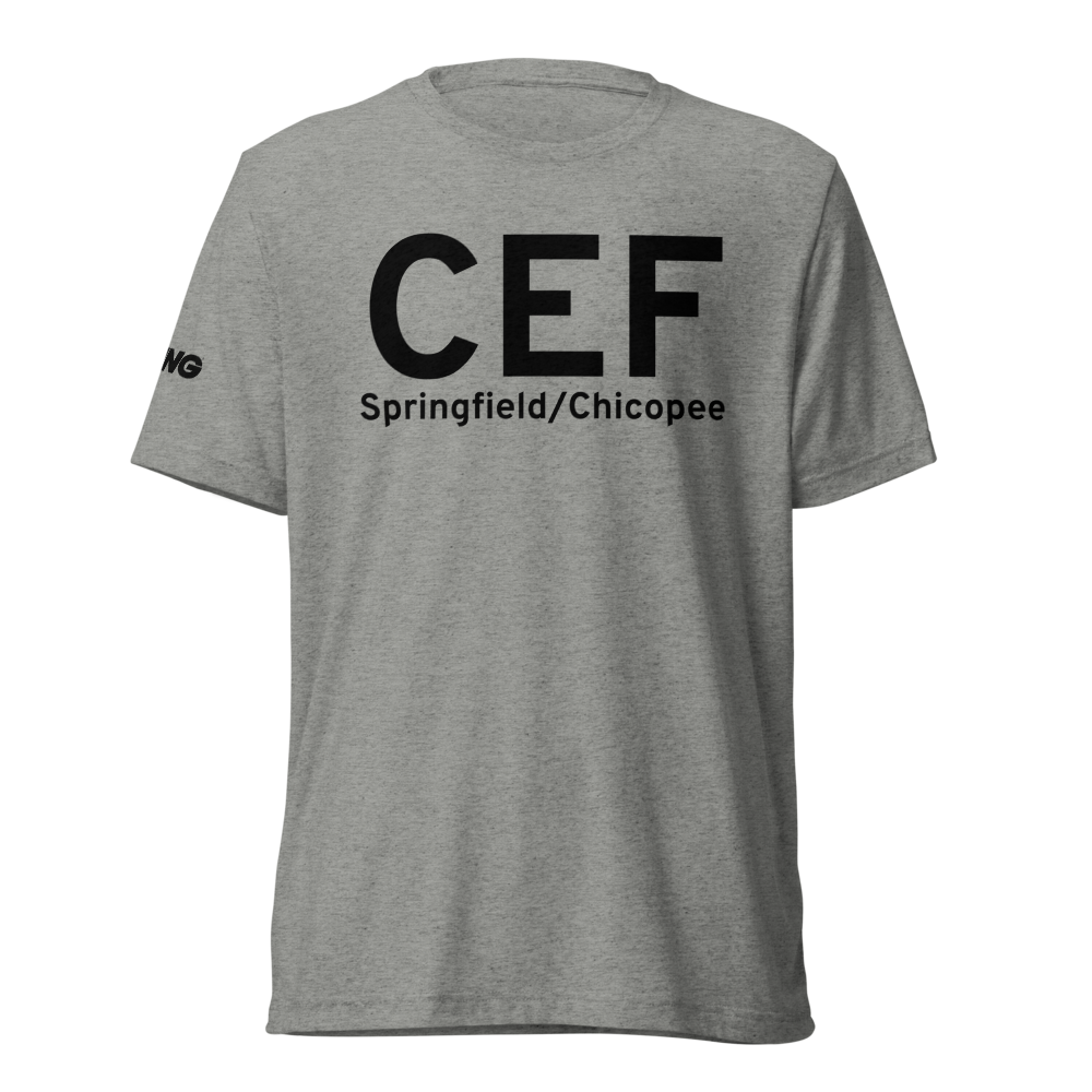 Springfield/Chicopee (KCEF) Airport Tri-blend T-Shirt 
