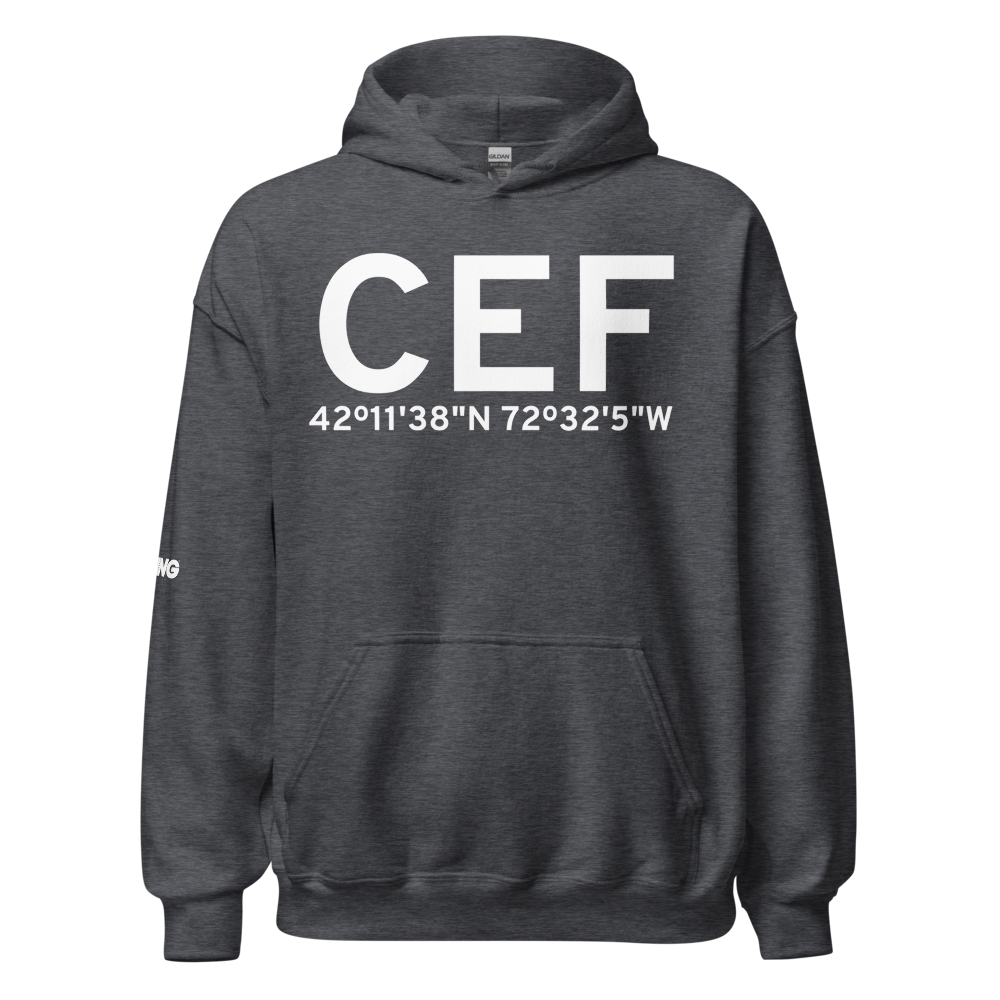 Springfield/Chicopee (KCEF) Airport Hoodie Sweatshirt 