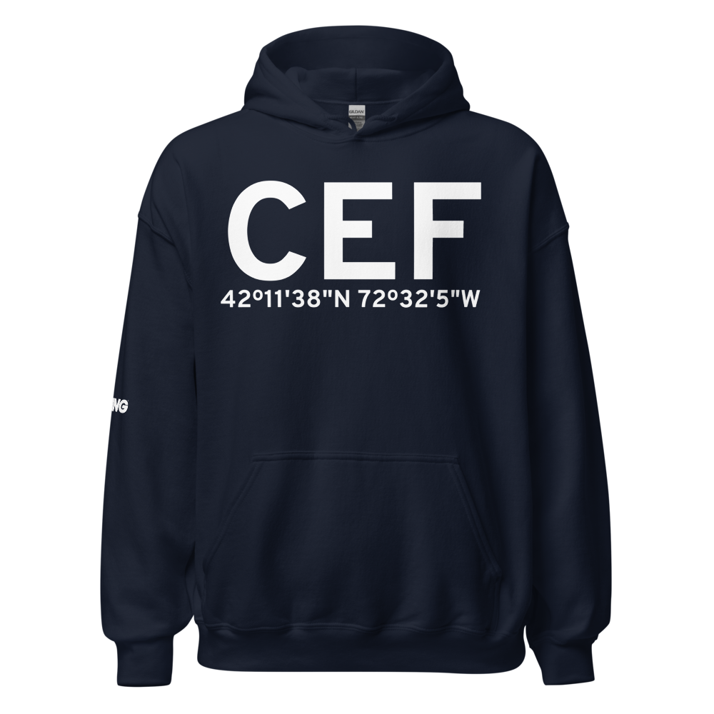 Springfield/Chicopee (KCEF) Airport Hoodie Sweatshirt 