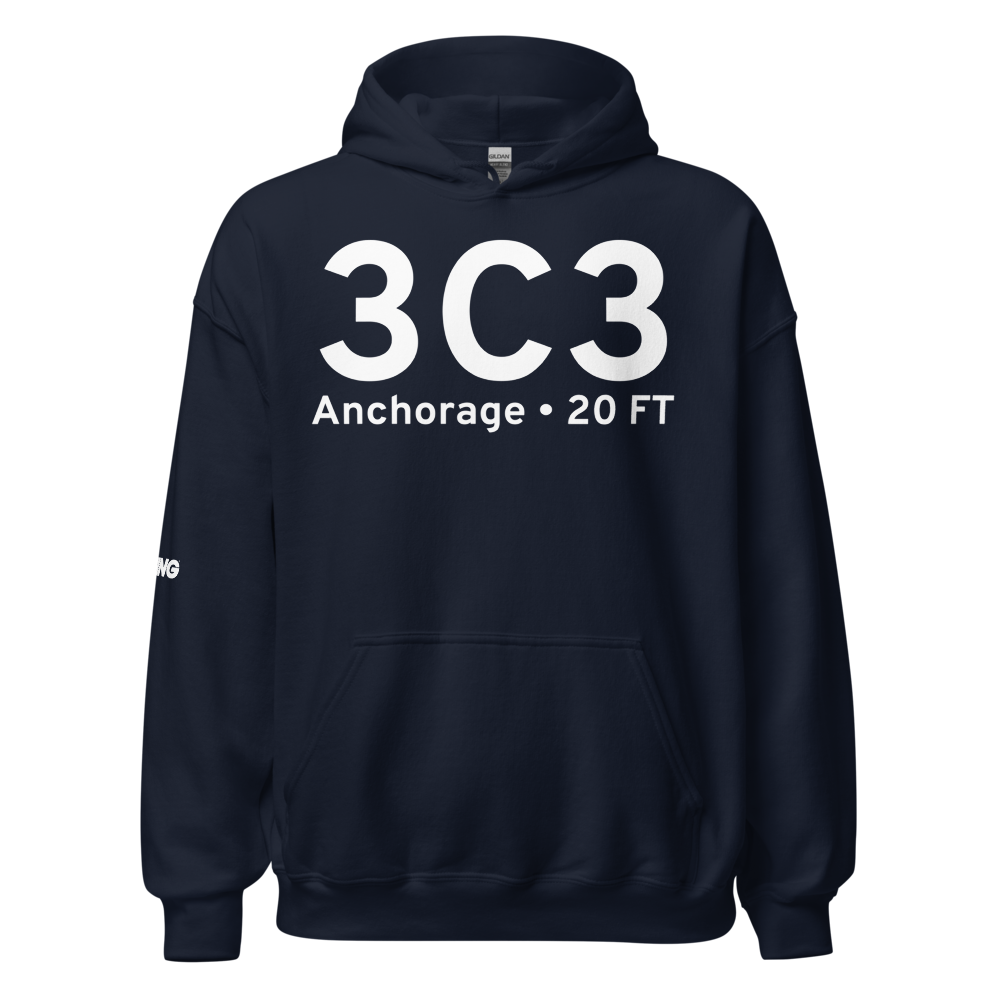 Anchorage (3C3) Airport Hoodie Sweatshirt 