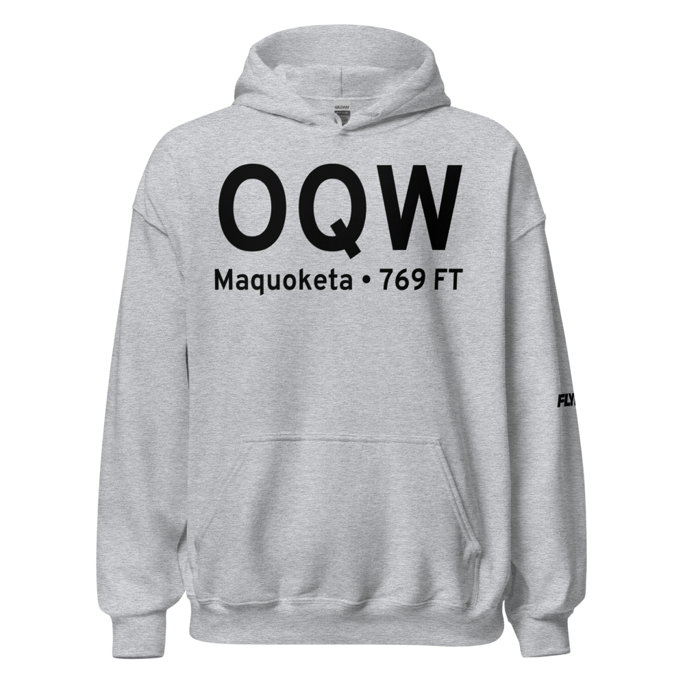 Maquoketa (KOQW) Airport Hoodie Sweatshirt 