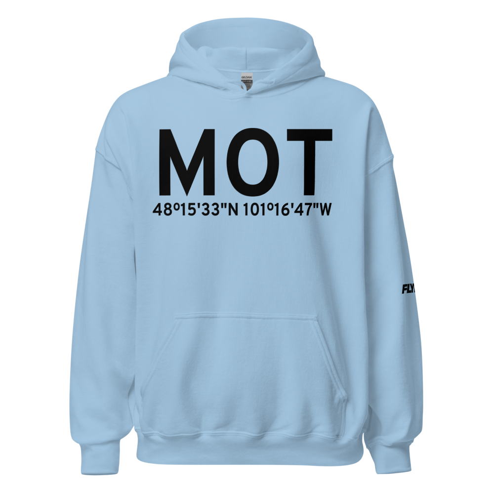Minot (KMOT) Airport Hoodie Sweatshirt 