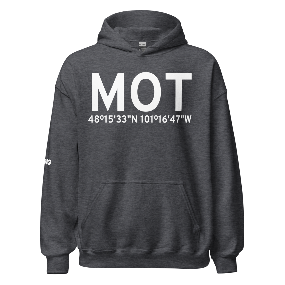 Minot (KMOT) Airport Hoodie Sweatshirt 