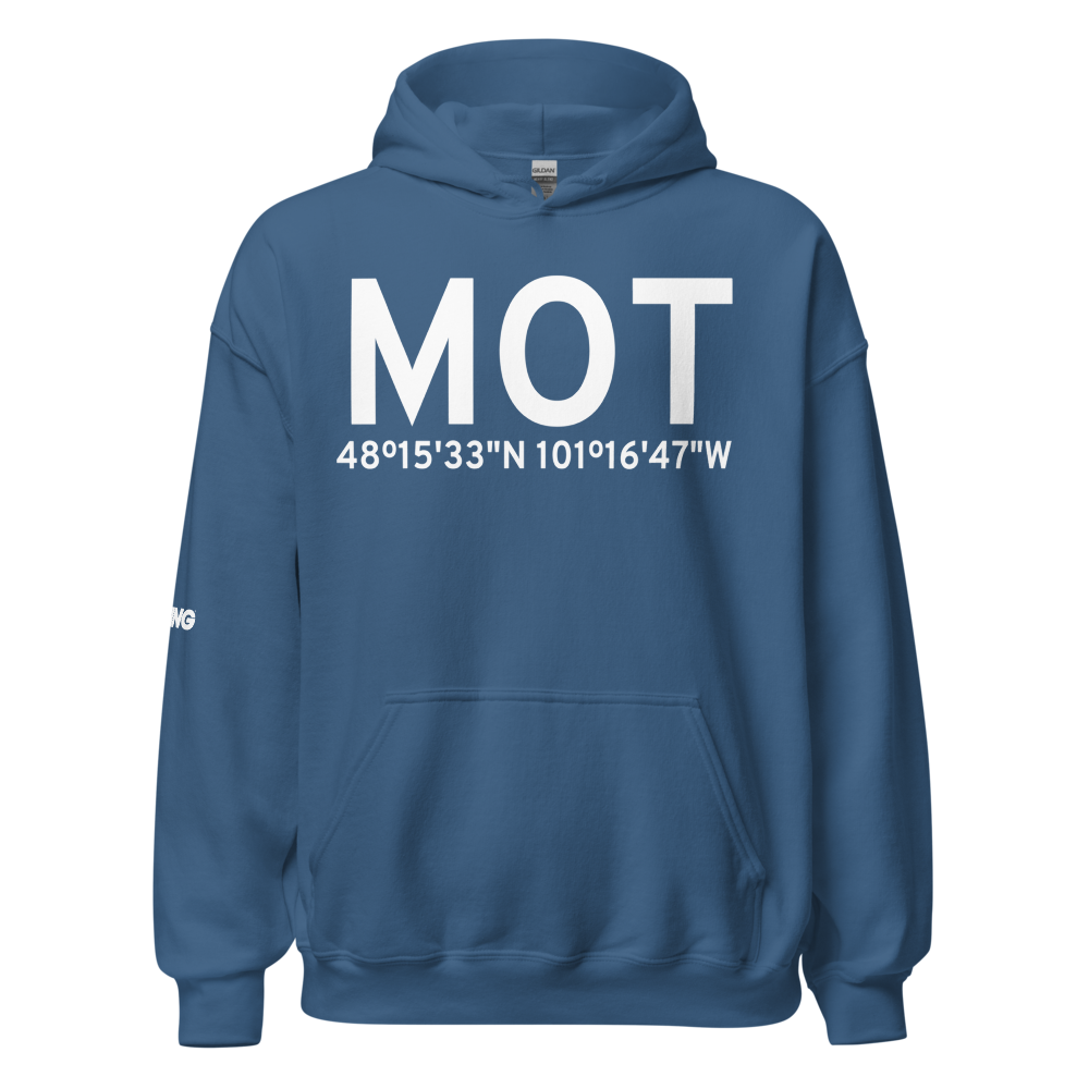 Minot (KMOT) Airport Hoodie Sweatshirt 