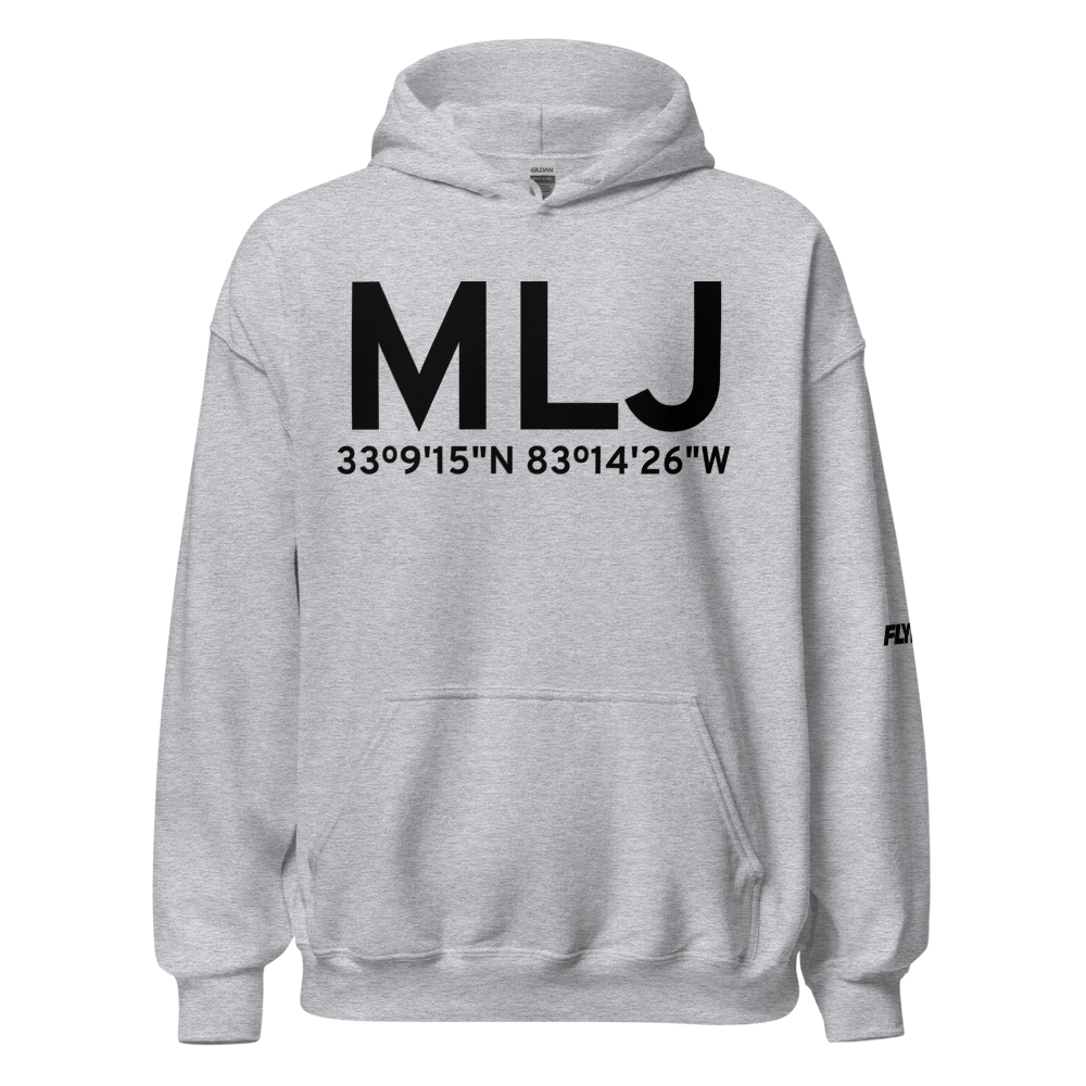 Milledgeville (KMLJ) Airport Hoodie Sweatshirt 