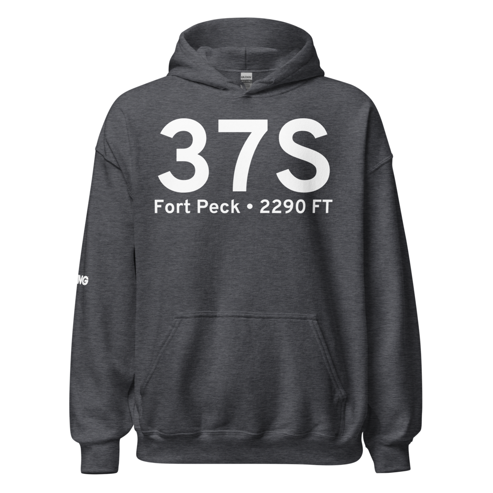 Fort Peck (37S) Airport Hoodie Sweatshirt 