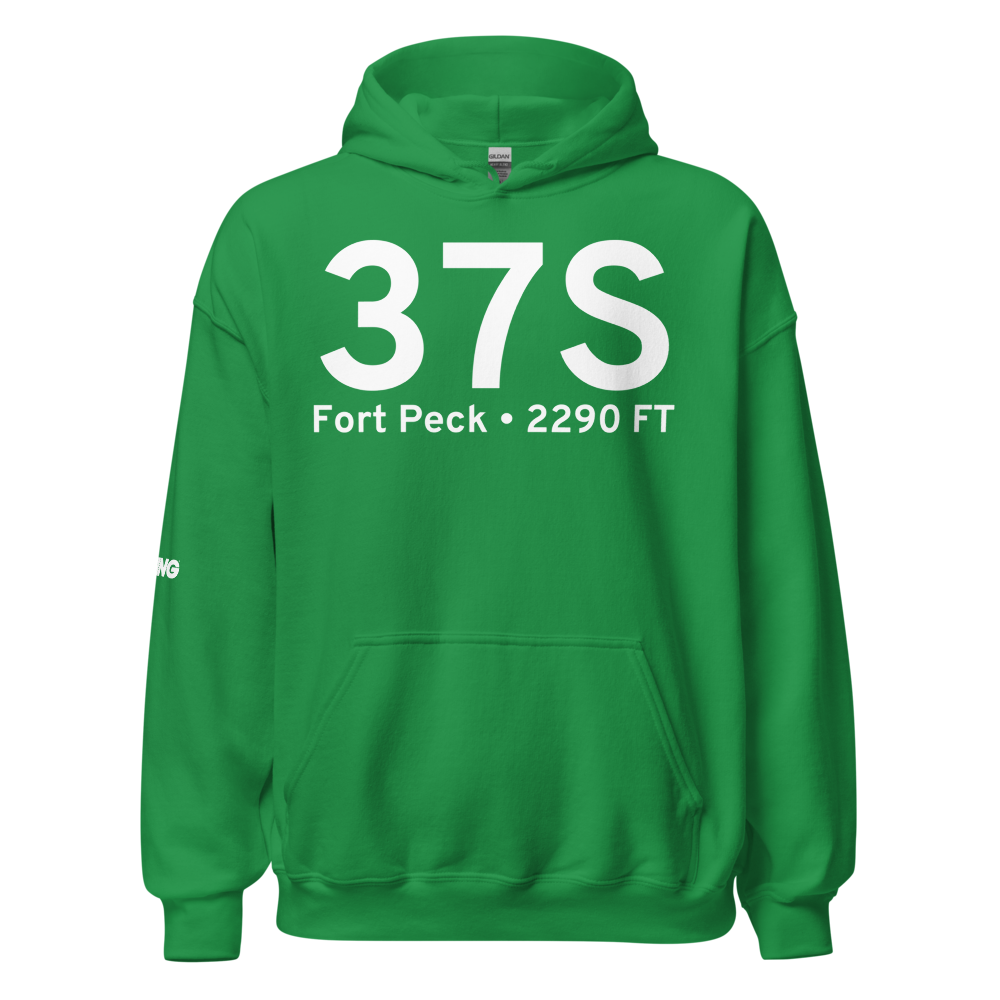 Fort Peck (37S) Airport Hoodie Sweatshirt 