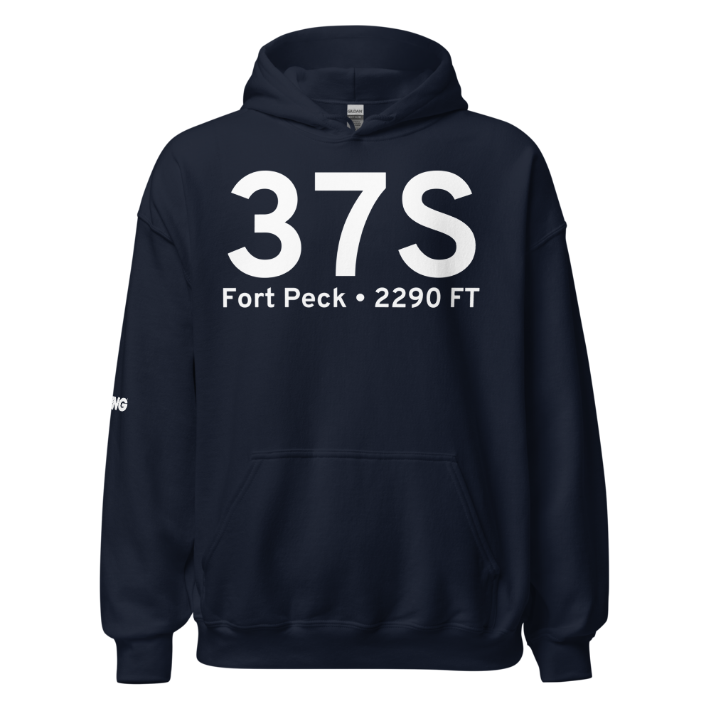 Fort Peck (37S) Airport Hoodie Sweatshirt 