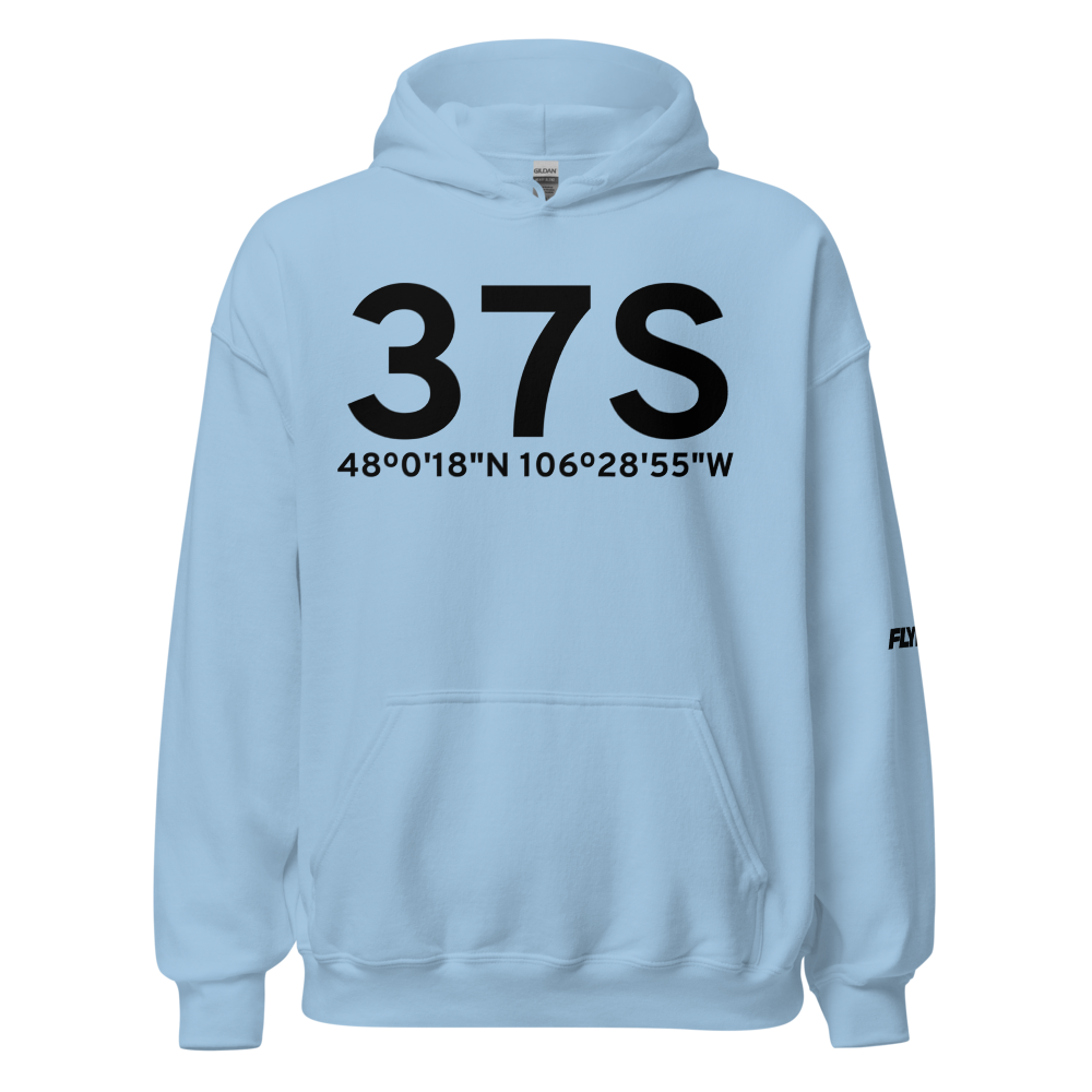 Fort Peck (37S) Airport Hoodie Sweatshirt 