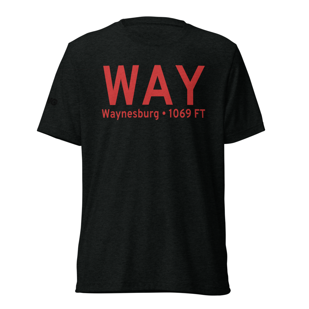 Waynesburg (KWAY) Airport Tri-blend T-Shirt 