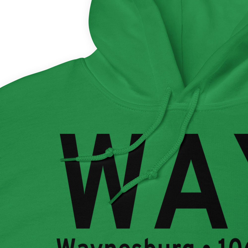 Waynesburg (KWAY) Airport Hoodie Sweatshirt 