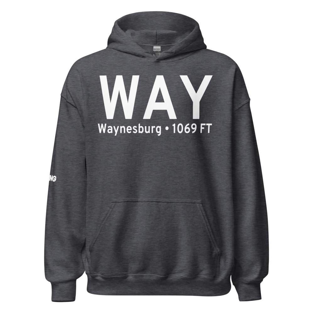 Waynesburg (KWAY) Airport Hoodie Sweatshirt 