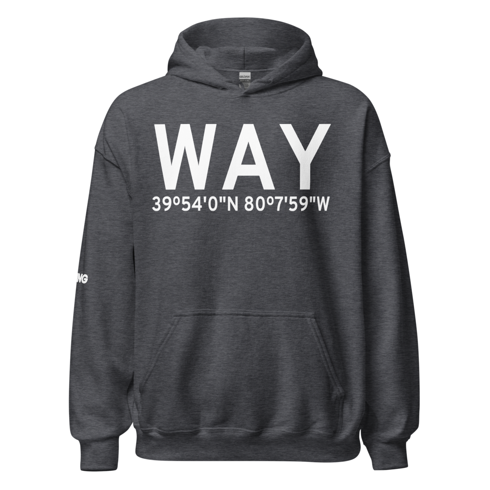 Waynesburg (KWAY) Airport Hoodie Sweatshirt 