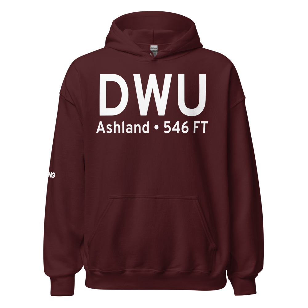 Ashland (KDWU) Airport Hoodie Sweatshirt 