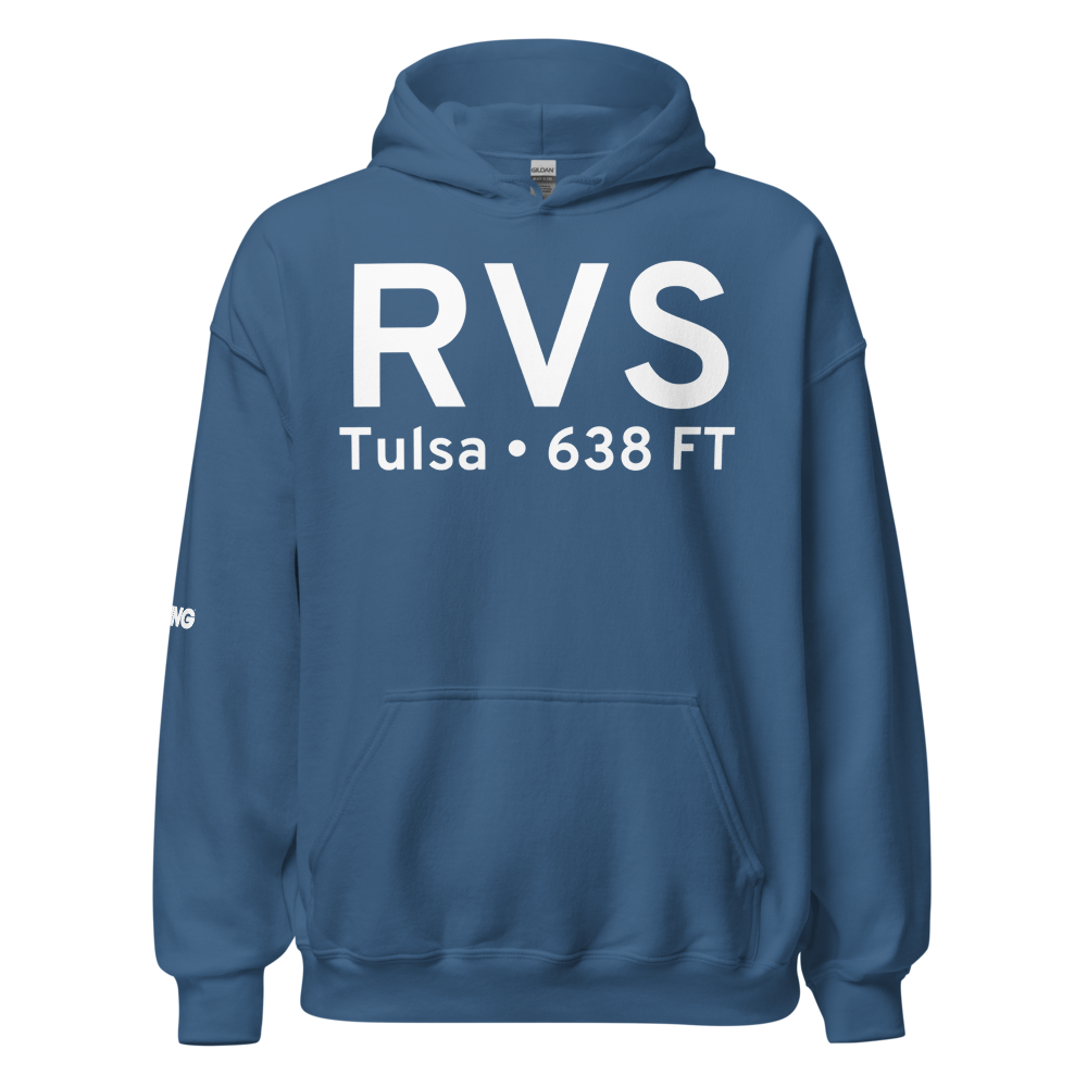 Tulsa (KRVS) Airport Hoodie Sweatshirt 