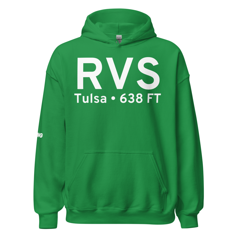 Tulsa (KRVS) Airport Hoodie Sweatshirt 