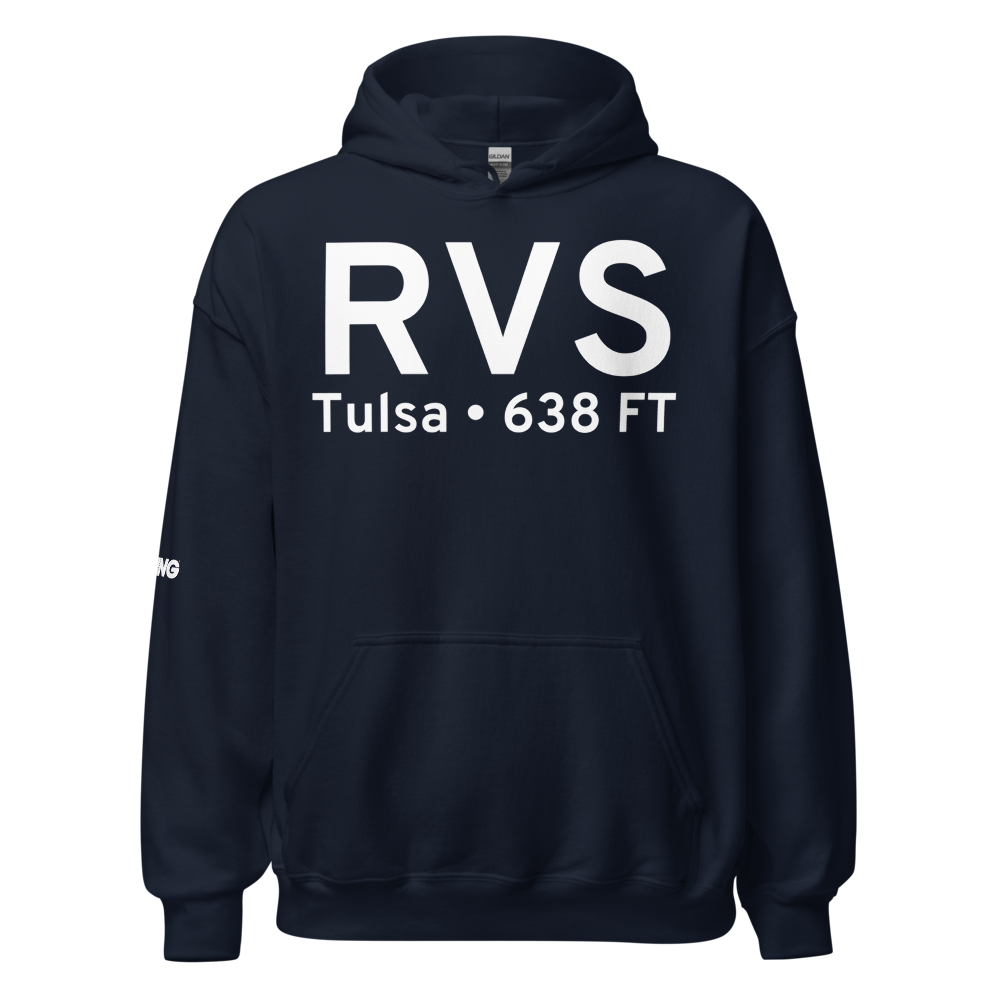 Tulsa (KRVS) Airport Hoodie Sweatshirt 