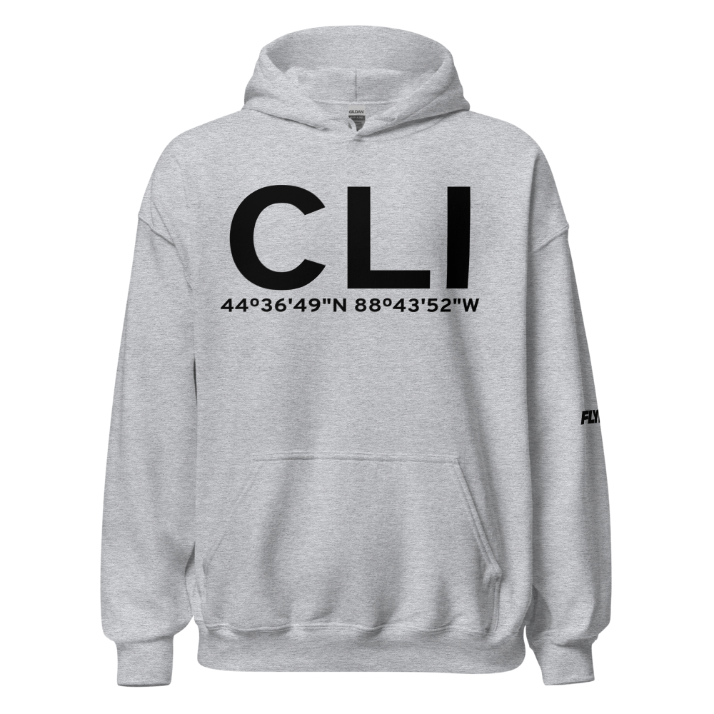 Clintonville (KCLI) Airport Hoodie Sweatshirt 