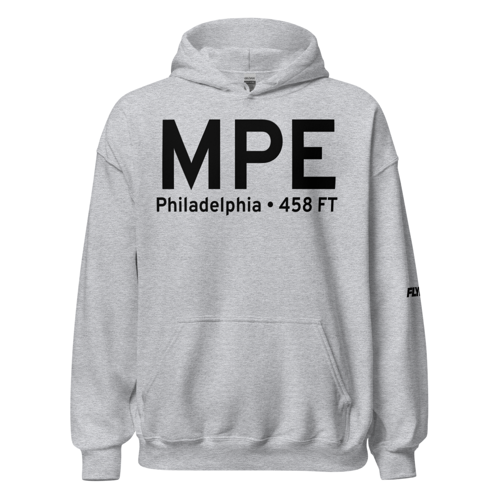 Philadelphia (KMPE) Airport Hoodie Sweatshirt 