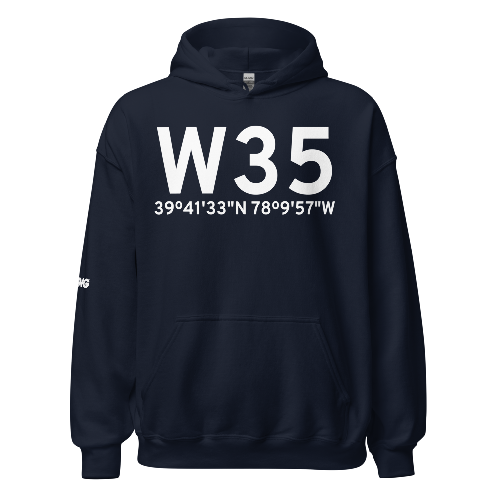 Berkeley Springs (KW35) Airport Hoodie Sweatshirt 