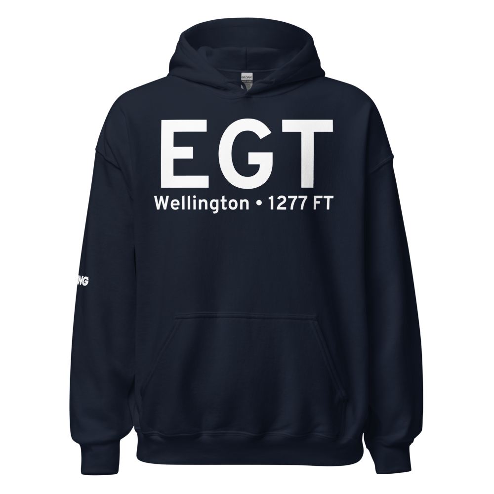 Wellington (KEGT) Airport Hoodie Sweatshirt 