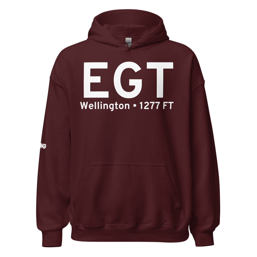 Wellington (KEGT) Airport Hoodie Sweatshirt 