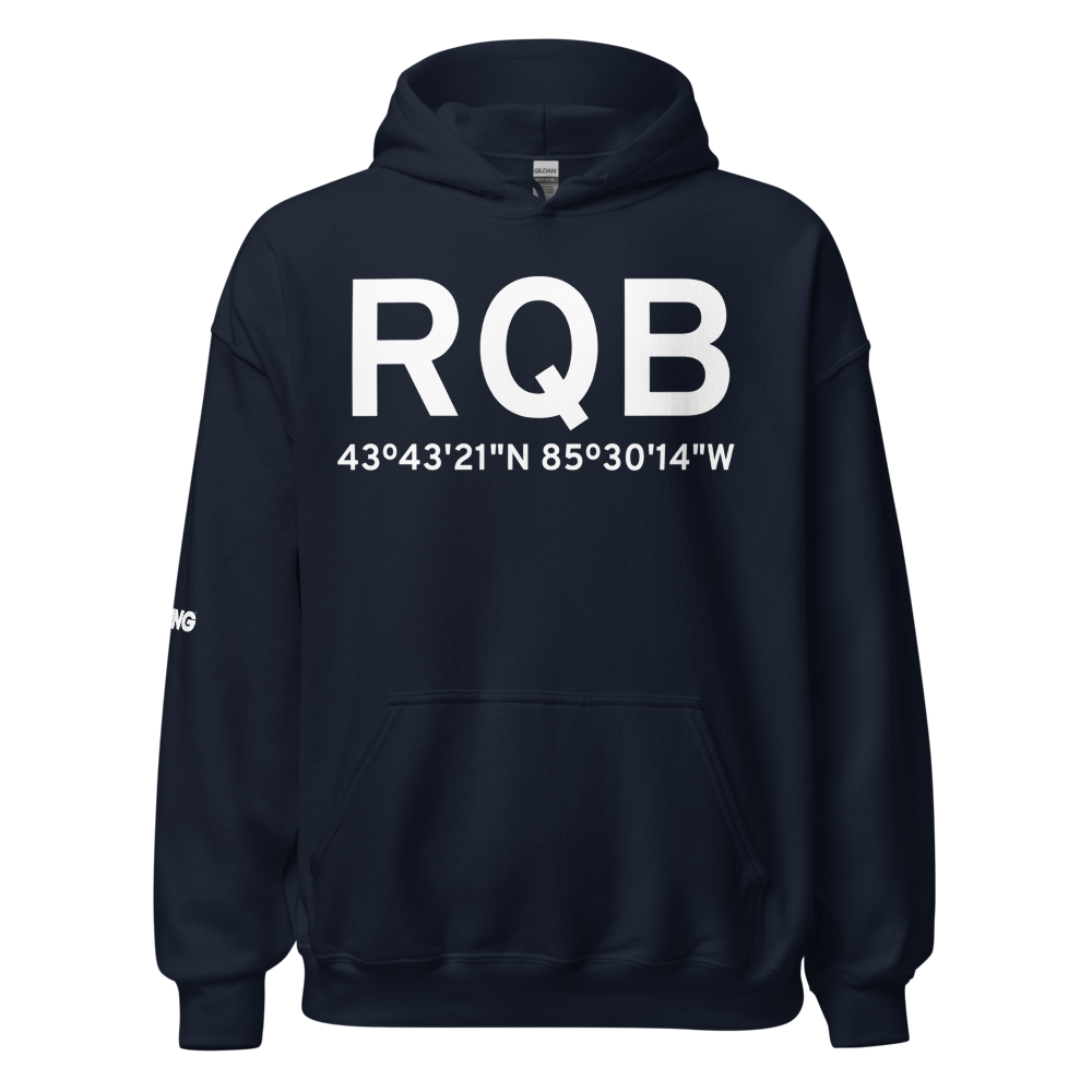 Big Rapids (KRQB) Airport Hoodie Sweatshirt 