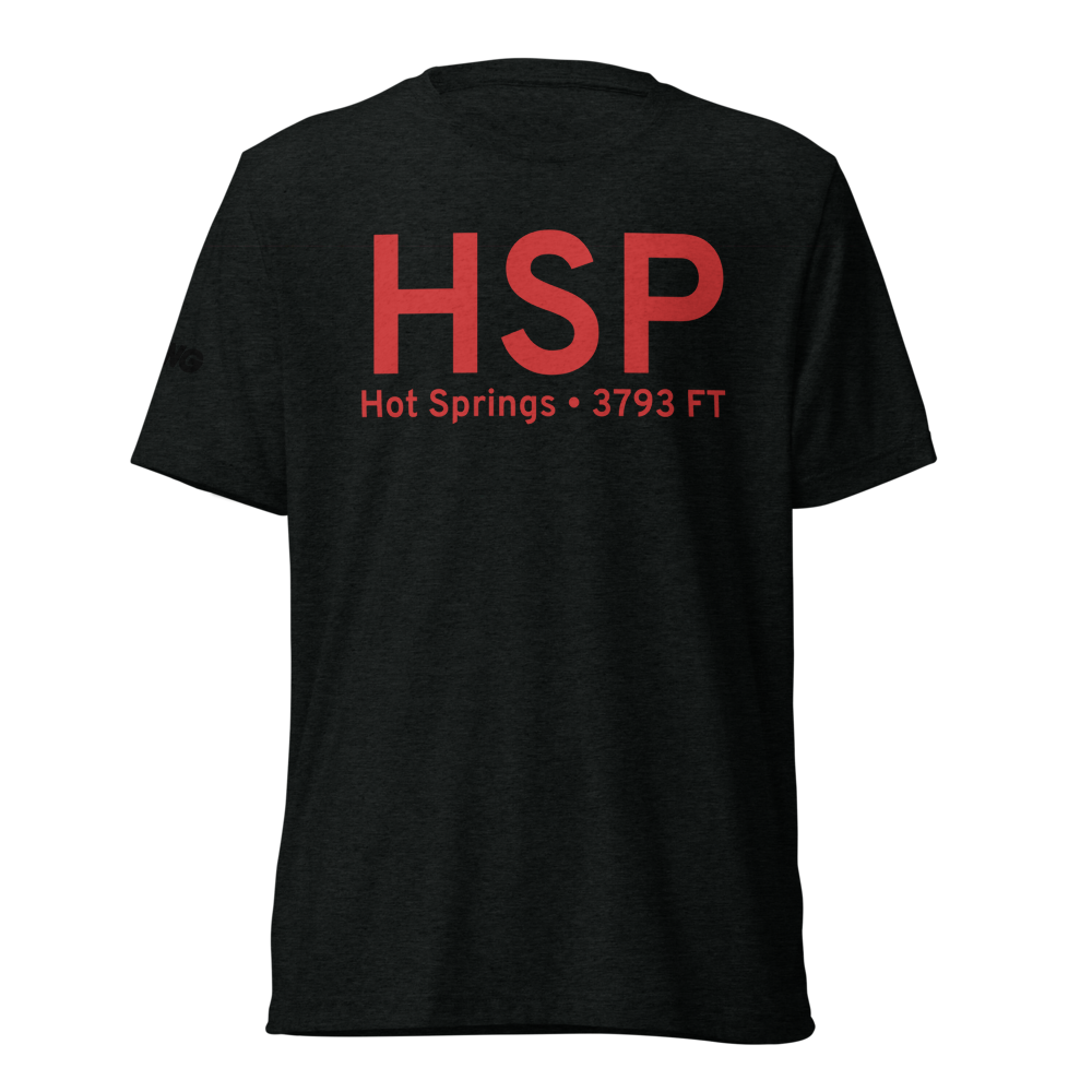 Hot Springs (KHSP) Airport Tri-blend T-Shirt 